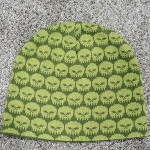 Boys Kids ABG Accessories Beanie Green Skeleton Skulls Winter Hat